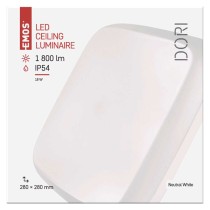 LED Deckenleuchte Dori, eckig, weiss 18W neutralweiss, IP54