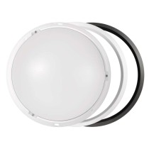 LED Deckenleuchte, rund, schwarz/weiss 14W warmweiss