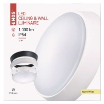 LED Deckenleuchte, rund, schwarz/weiss 14W warmweiss