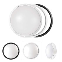 LED Deckenleuchte, rund, schwarz/weiss 14W warmweiss