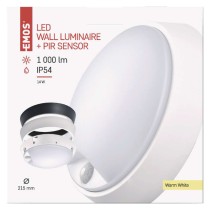 LED Deckenleuchte mit Bewegungsmelder, rund, schw./w. 14W WW