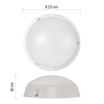 LED Deckenleuchte, rund, schw./w. 14W neutralweiss
