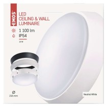 LED Deckenleuchte, rund, schw./w. 14W neutralweiss