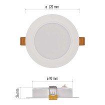 LED-Einbauleuchte RUBIC, rund, weiß, 9W, neutralweiß
