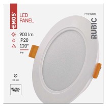 LED-Einbauleuchte RUBIC, rund, weiß, 9W, neutralweiß