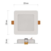 LED podhledové svítidlo RUBIC 12 x 12 cm, 9 W, neutrální bílá