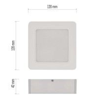 LED-Anbauleuchte RUBIC, quadratisch, weiß, 9W, neutralweiß