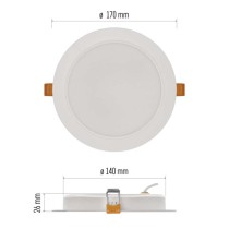 LED-Einbauleuchte RUBIC, rund, weiß, 18W, neutralweiß