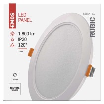 LED-Einbauleuchte RUBIC, rund, weiß, 18W, neutralweiß
