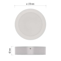 LED-Anbauleuchte RUBIC, rund, weiß, 18W, neutralweiß