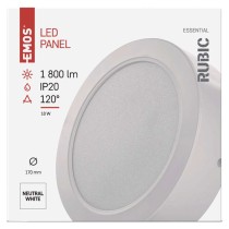 LED-Anbauleuchte RUBIC, rund, weiß, 18W, neutralweiß