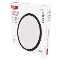 LED-Anbauleuchte FLORI rund, schwarz, 18W, neutralweiß