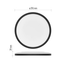 LED-Anbauleuchte FLORI rund, schwarz, 18W, neutralweiß