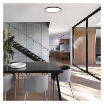 LED-Anbauleuchte FLORI rund, schwarz, 18W, neutralweiß