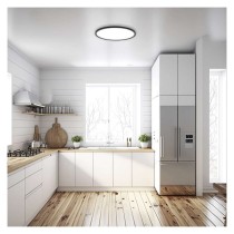 LED-Anbauleuchte FLORI rund, schwarz, 18W, neutralweiß