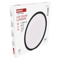 LED svetilo nadometno FLORI okrogla, črna, 18W, nevtralna bela
