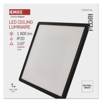 LED-Anbauleuchte FLORI quadrat, schwarz, 18W, neutralweiß