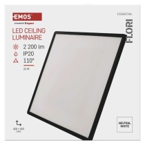 LED-Anbauleuchte FLORI quadrat, schwarz, 22W, neutralweiß