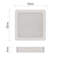 LED-Anbauleuchte RUBIC, quadratisch, weiß, 24W, neutralweiß