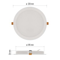 LED-Einbauleuchte RUBIC, rund, weiß, 24W, neutralweiß