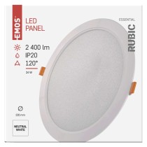 LED-Einbauleuchte RUBIC, rund, weiß, 24W, neutralweiß