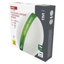 LED-Deckenleuchte TIVI, A CLASS, MW sensor, rund weiß 8,6W, IP44, Neutral Weiß
