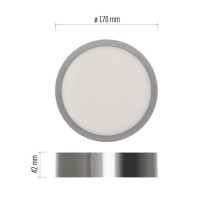 LED-Anbauleuchte NEXXO, rund, silber, 12,5W, mit Change CCT