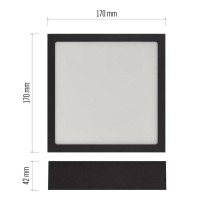 LED-Anbauleuchte NEXXO, quadratisch, schwarz, 12,5W, mit Change CCT