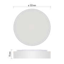 LED-Anbauleuchte RORI rund, weiß, 17W, mit Farbtemperatur-Änderung