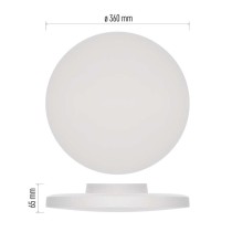LED-Anbauleuchte DIONI rund, weiß, 18W, mit Farbtemperatur-Änderung