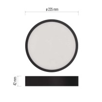 LED-Anbauleuchte NEXXO, rund, schwarz, 21W, mit Change CCT