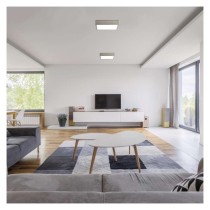 LED-Anbauleuchte NEXXO, quadratisch, silber, 21W, mit Change CCT