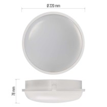 LED Wandleuchte, rund, weiss 20W neutralweiss, IP65