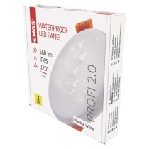 LED Panel 100mm, rund, Einbauleuchte weiss, 7,5W neut. w. IP65