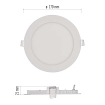 LED-Einbauleuchte NEXXO, rund, weiß, 12,5W, neutralweiß