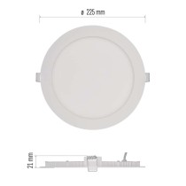 LED recessed luminaire NEXXO, round, white,  18W, warm white