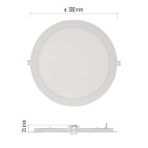 LED-Einbauleuchte NEXXO, rund, weiß, 25W, neutralweiß