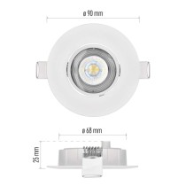 LED Deckenspot SIMMI weiss, rund, 5W warmweiss