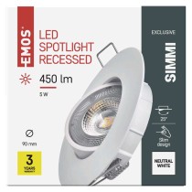 LED Deckenspot SIMMI weiss, rund, 5W neutralweiss