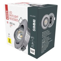 LED Deckenspot SIMMI silber, rund, 5W neutralweiss