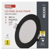 LED-Einbauleuchte NEXXO, rund, schwarz, 7W, mit Change CCT