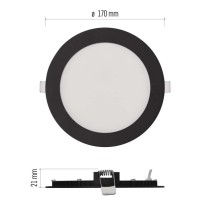 LED-Einbauleuchte NEXXO, rund, schwarz, 12,5W, mit Change CCT