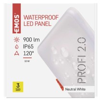 LED Einbauleuchte 125x125, quadr., weiss, 10 W neutralw.,IP65