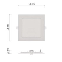 LED-Einbauleuchte NEXXO, quadratisch, weiß, 12,5W, neutalweiß