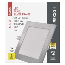 LED-Einbauleuchte NEXXO, quadratisch, silber, 12,5W, mit Change CCT
