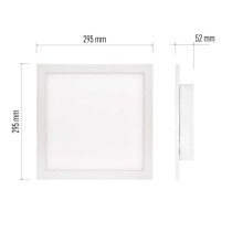 LED-Deckenleuchte 20W, 30x30 dimmbar, einstellbare Lichtfarbe
