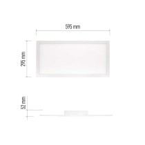 LED-Deckenleuchte 25W, 30x60 dimmbar, einstellbare Lichtfarbe