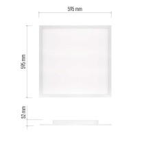LED svítidlo RIVI 60 x 60 cm, 40 W, teplá-studená bílá, stmívatelné s ovladačem