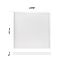 LED panel BAXXO 60 x 60 cm / 50 mm, 36 W, 4 320 lm, přisazený, neutr. bílá, UGR<19, IP21
