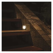 Orientacijsko LED svetilo AMAL, vgradno, kvadratno, 2W IP65, toplo bela